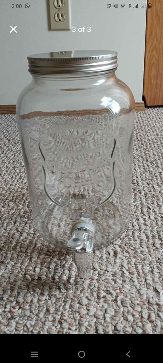Glass Drink Dispenser with Spigot
