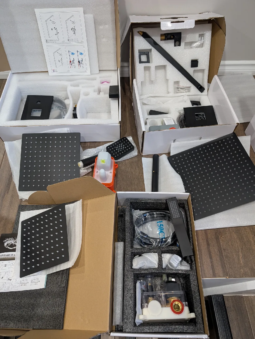 Brand New Matte Black Rainfall Shower Kits For Sale image indicator(4)