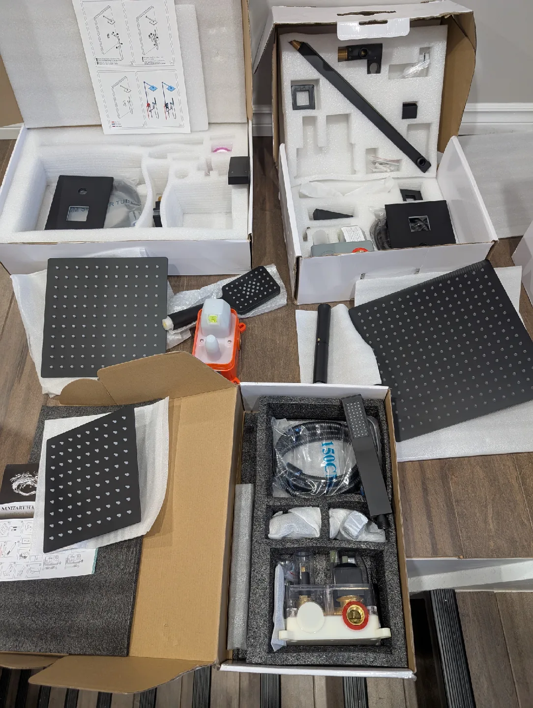 Brand New Matte Black Rainfall Shower Kits For Sale image indicator(5)