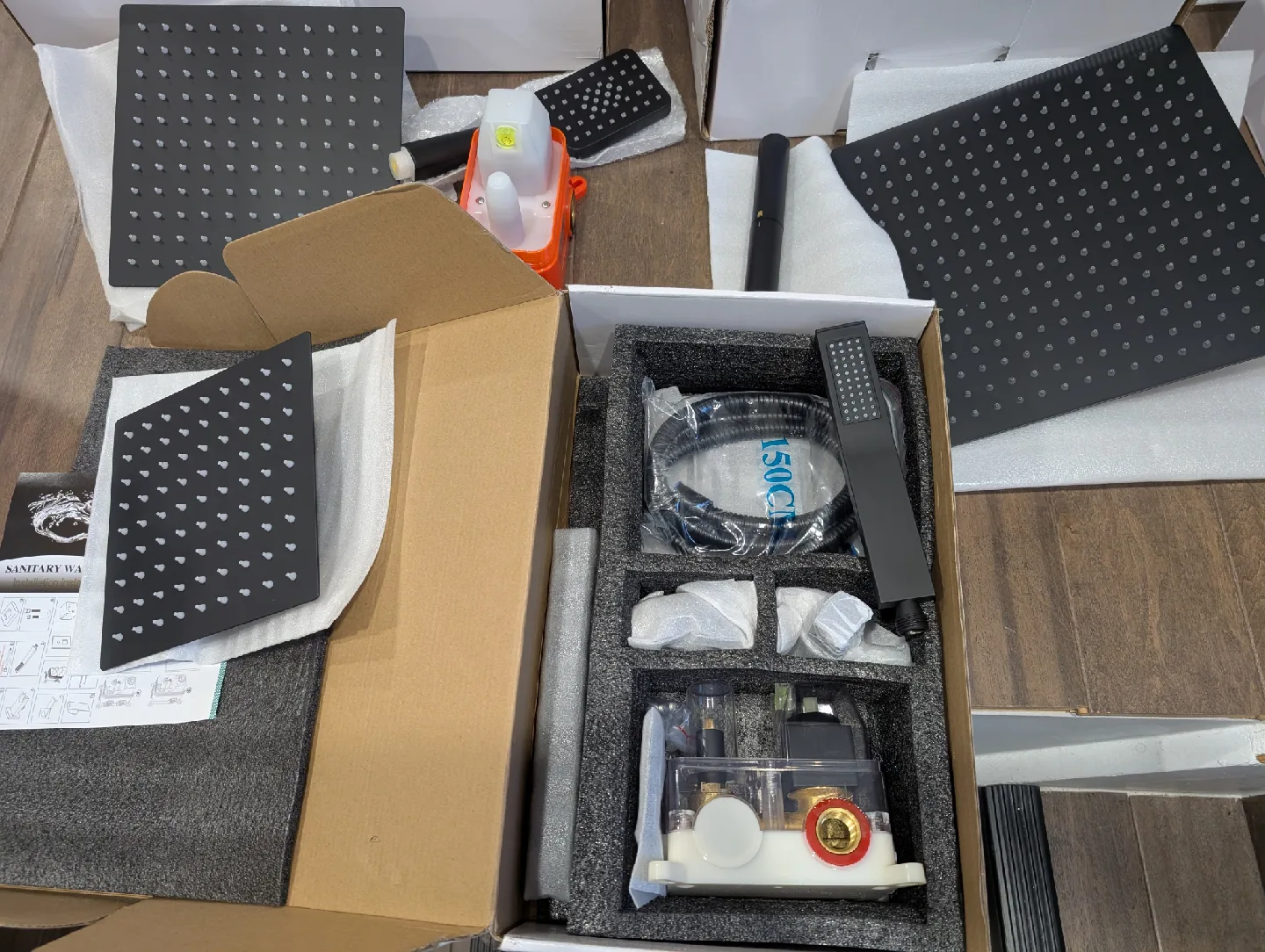 Brand New Matte Black Rainfall Shower Kits For Sale image indicator(9)