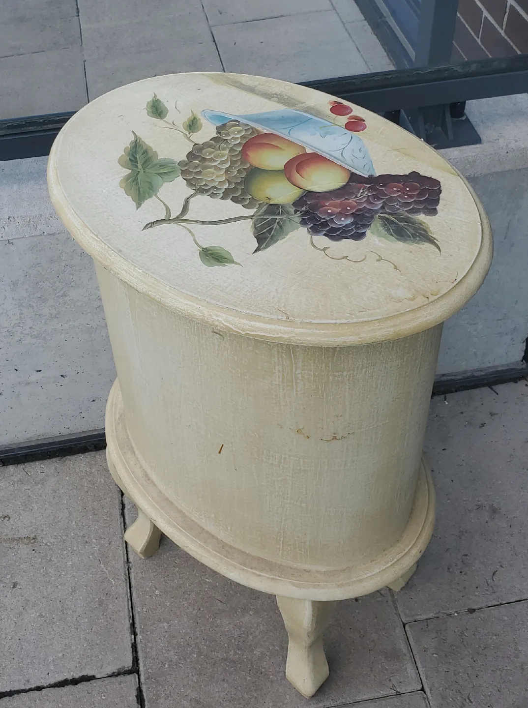 Wood Finish Shelf & Painted Accent Table and more image indicator(2)