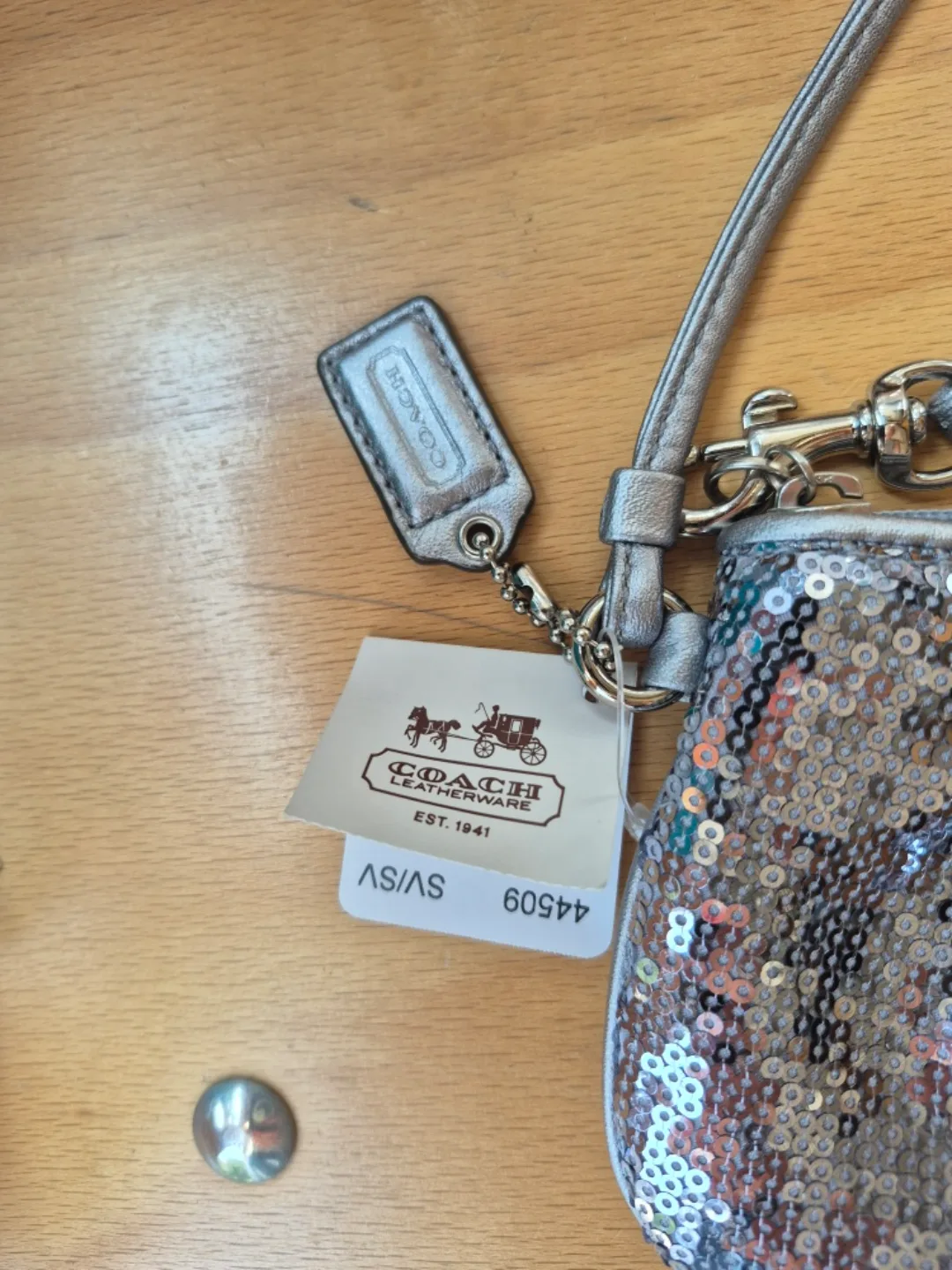 Coach Sequin Mini Wristlet Purse image indicator(2)