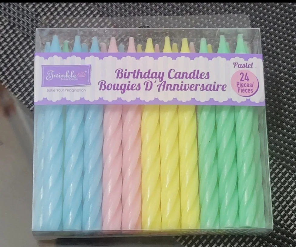 Twinkle Pastel Birthday Candles - 24 Pieces thumbnail