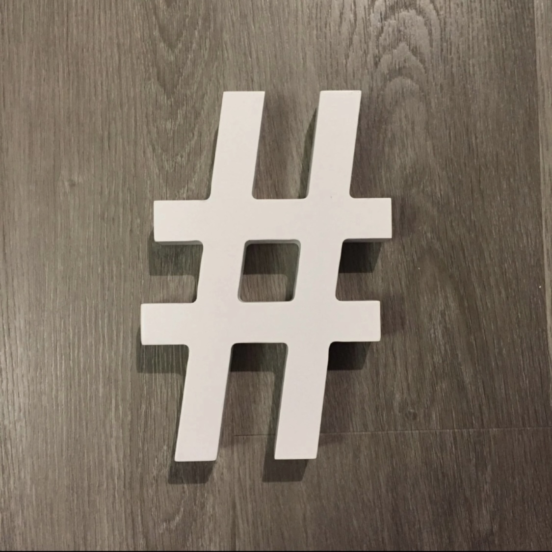 Hashtag # display