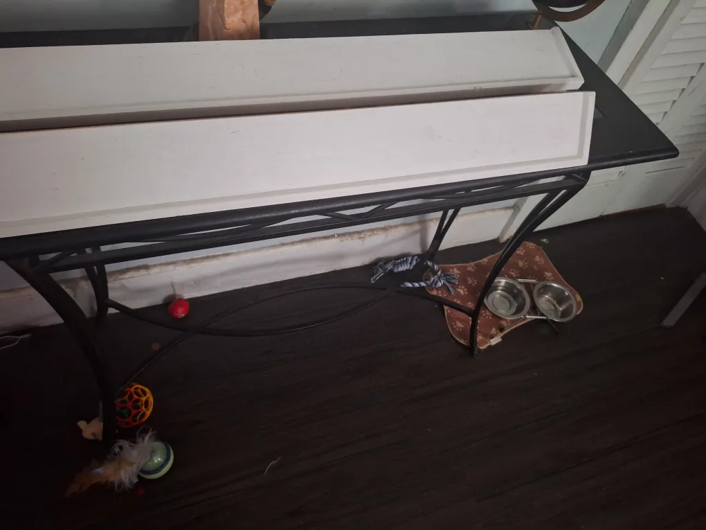 White hanging shelves