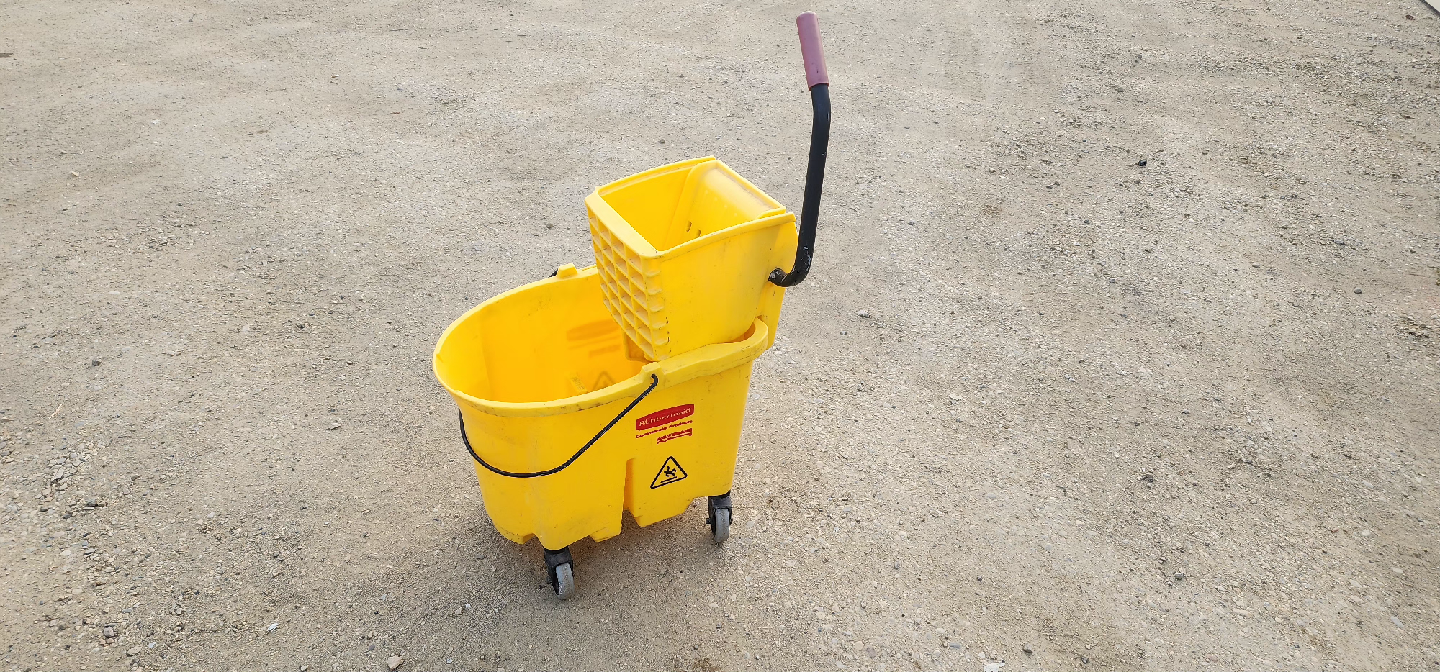 Yellow Mop Bucket with Wringer