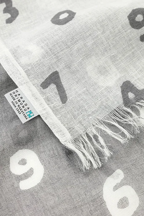 Linen/Cotton Scarf BRAND NEW with Tag: Grey/White Reversible thumbnail