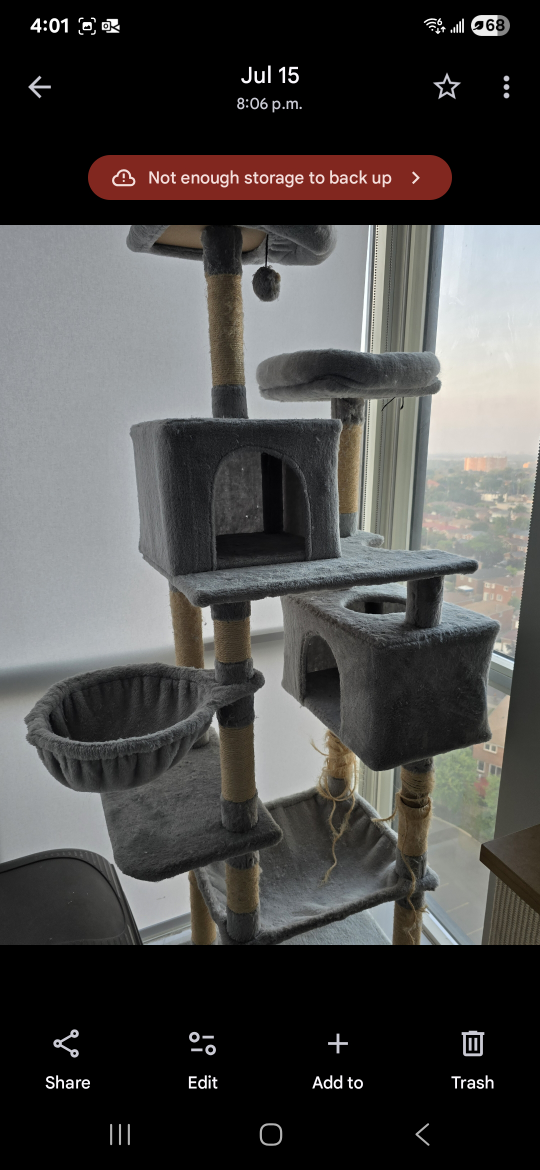 Kilodor 75in Cat Tree - Light Gray - photo 2