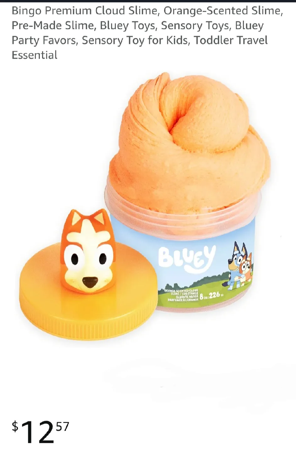 Bluey Slimygloop Bingo Cloud Slime - Orange Scented thumbnail