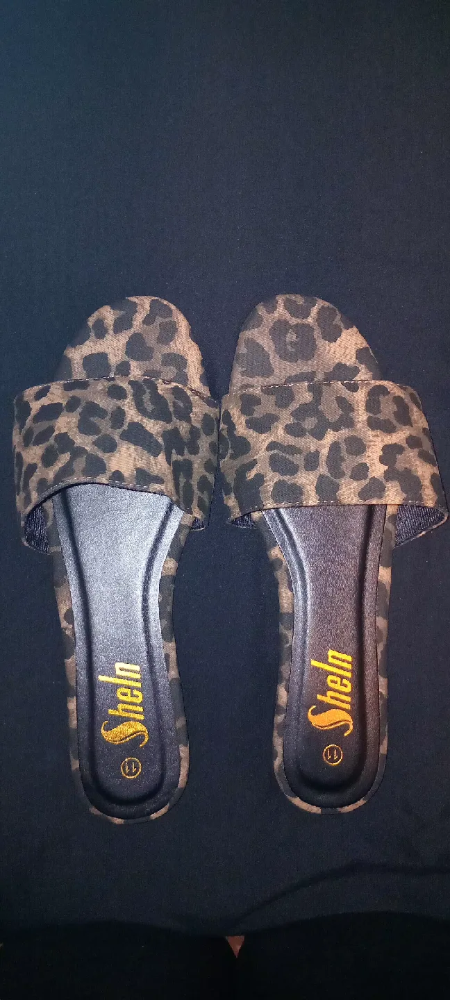 Shein Leopard Print Slides - Size 11 thumbnail