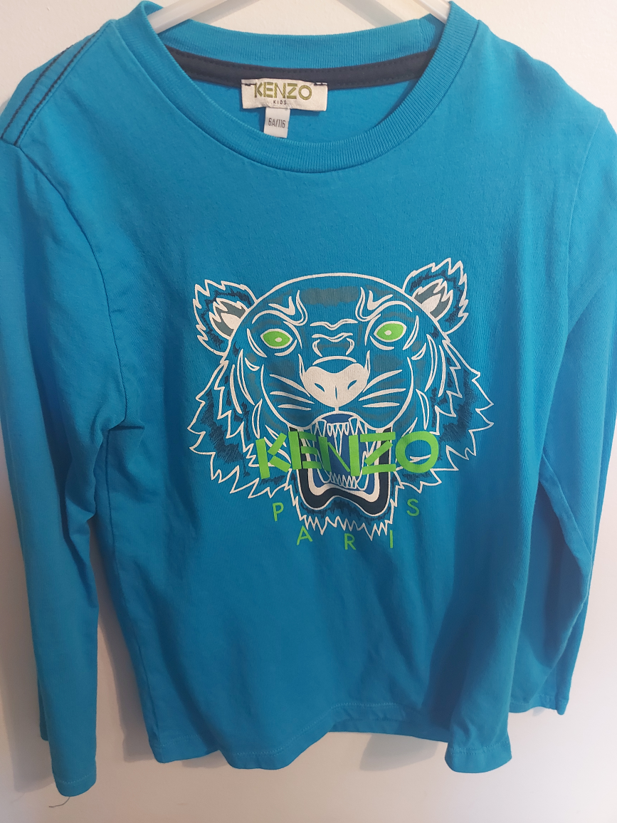 KENZO Kids Blue Long Sleeve Shirt - Size 6A/116
