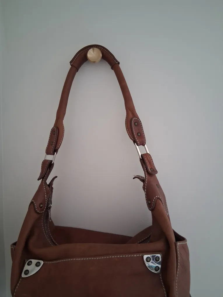 Nubikk Brown Leather Shoulder Bag image indicator(3)