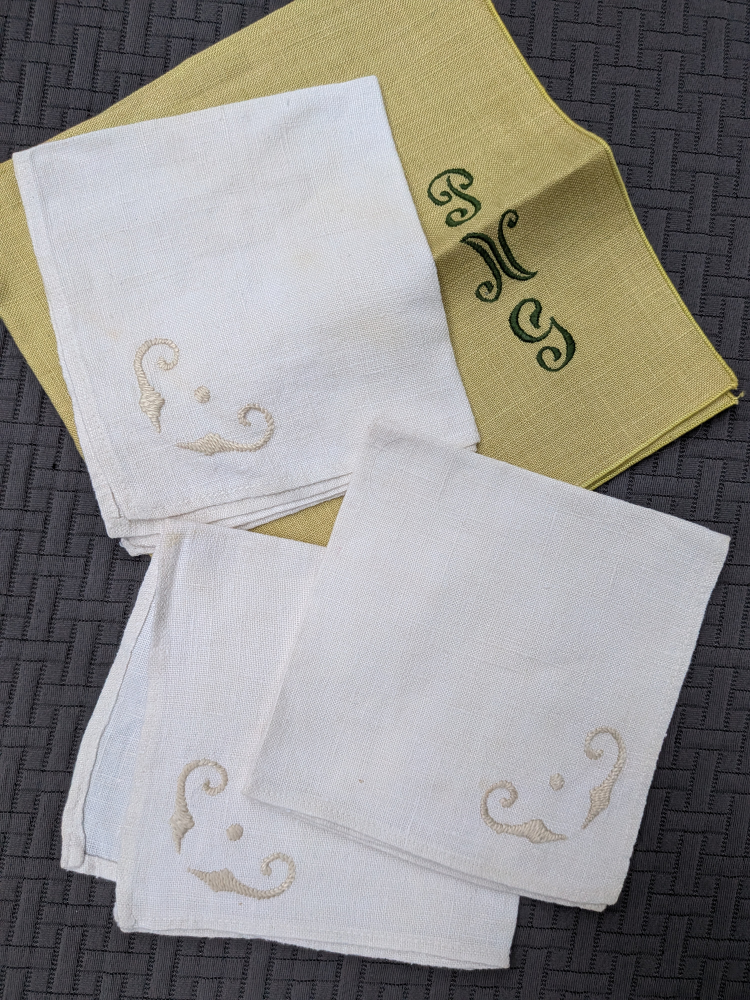 Set of Embroidered Linen Napkins