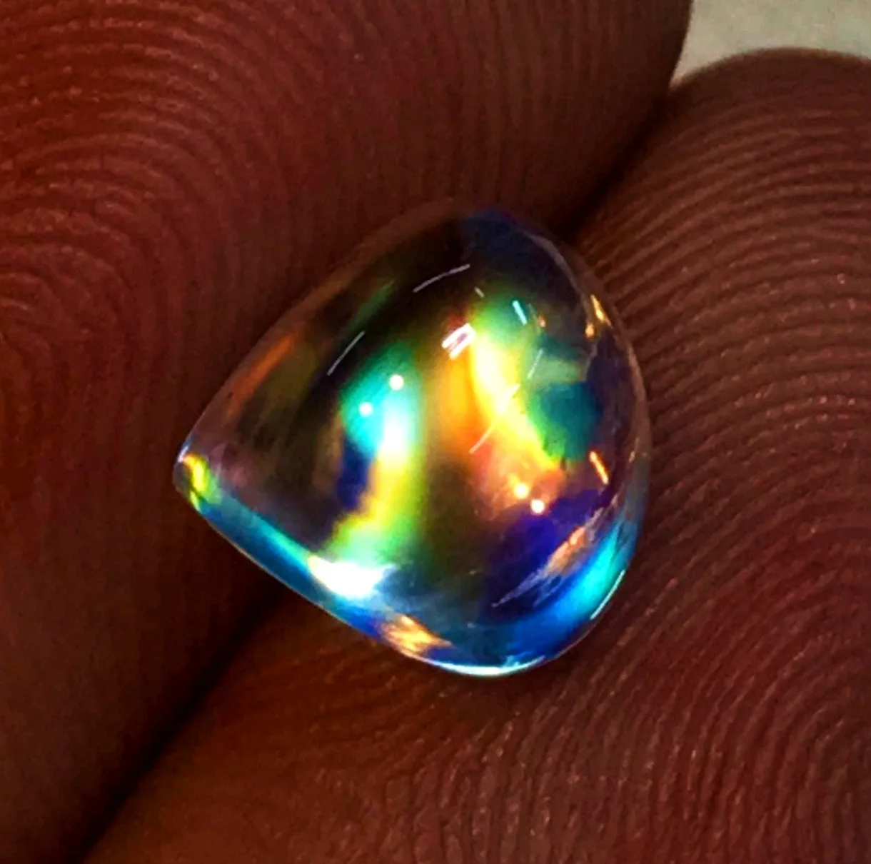 Exceptional AAAA1 Rainbow Moonstone Cabochon - 2.25 ct thumbnail