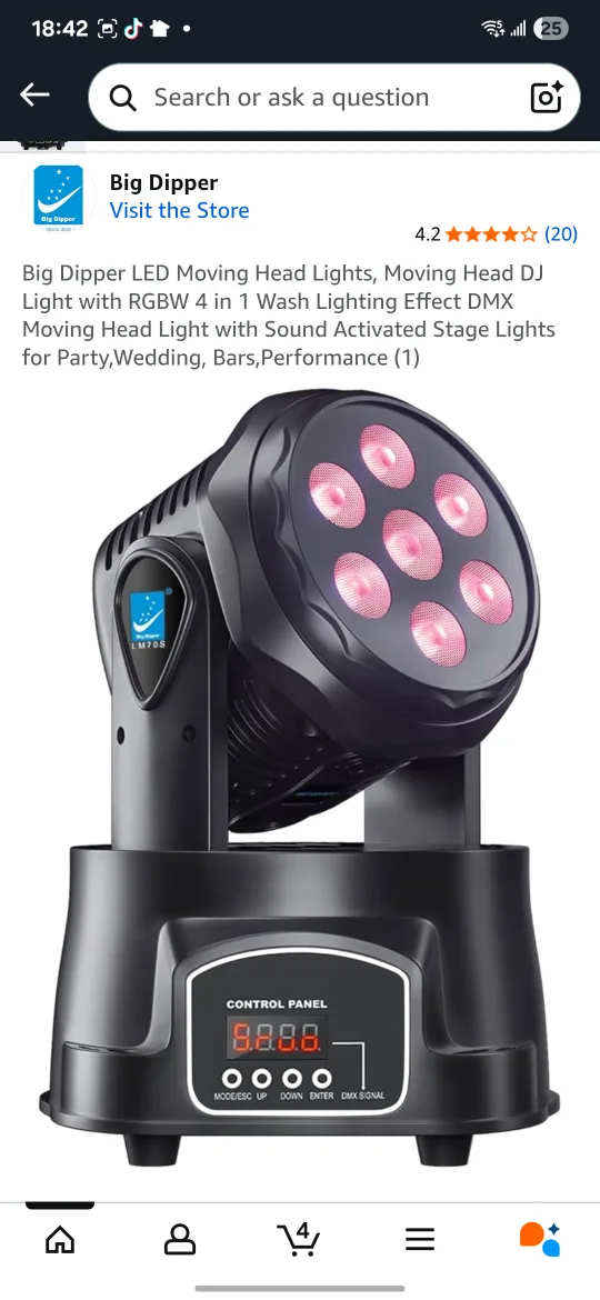 Big Dipper LM70S Moving Head Stage Light - New! thumbnail