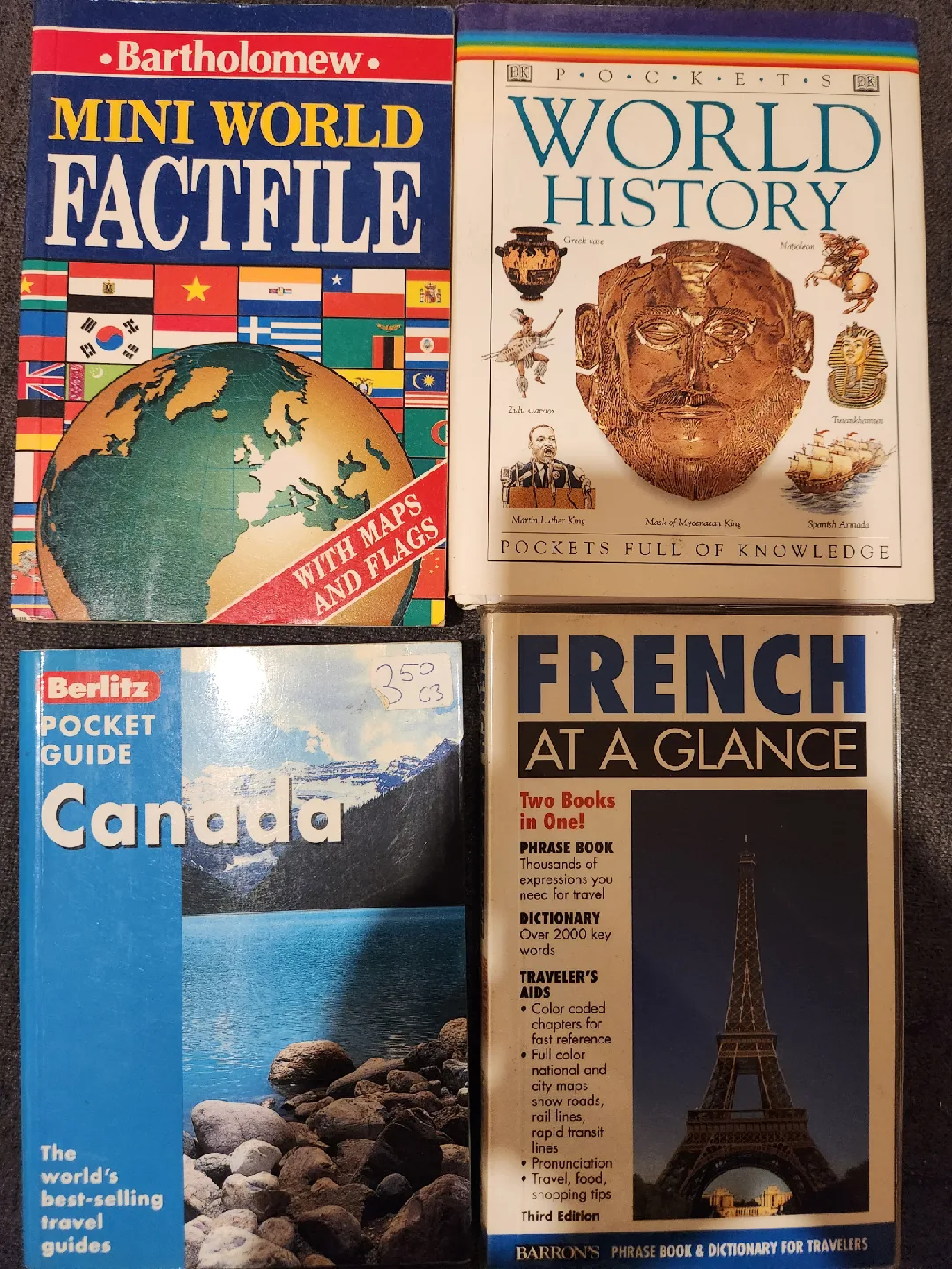 Pocket guide books.  French/English translator book etc thumbnail