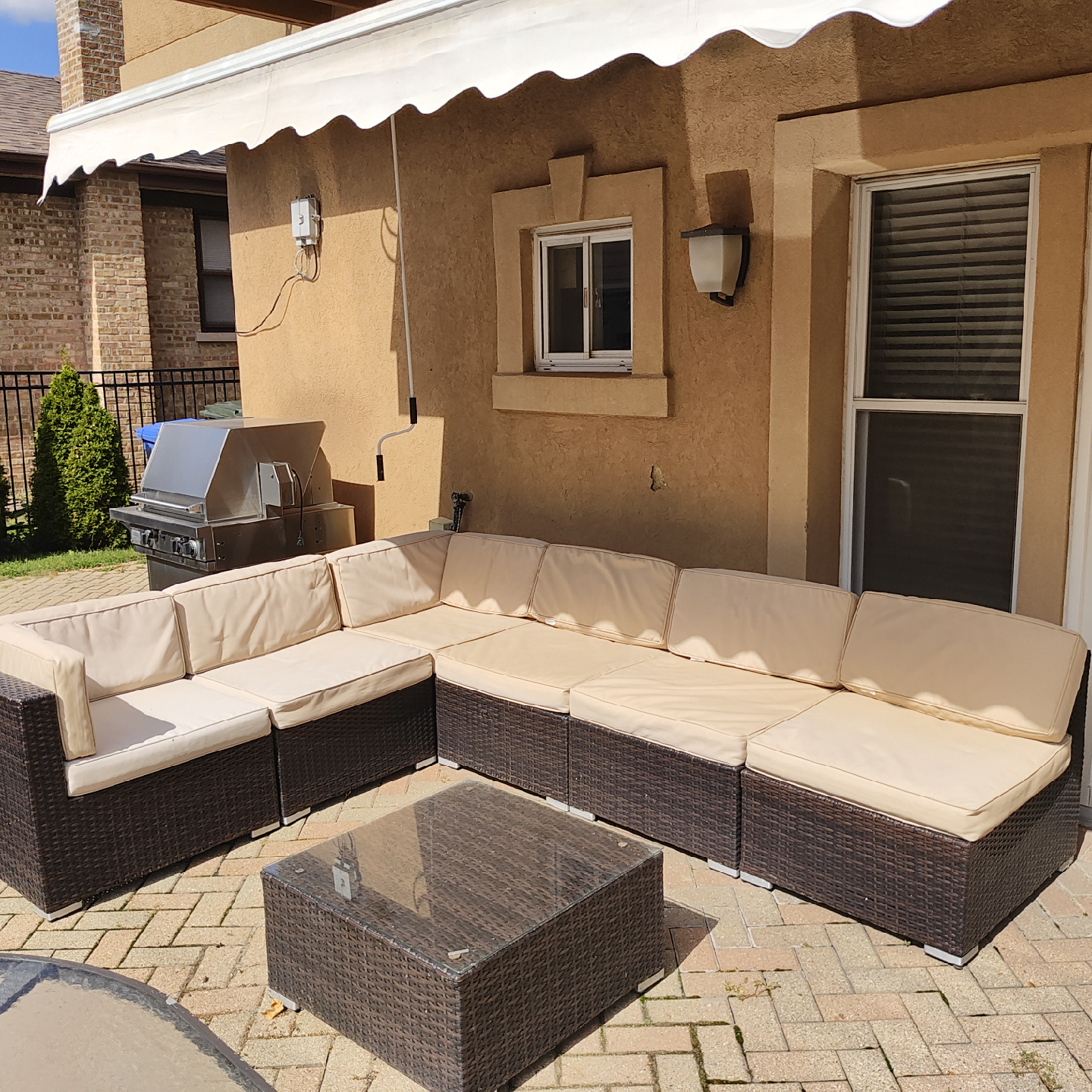 Outdoor Wicker Sectional Sofa Set
