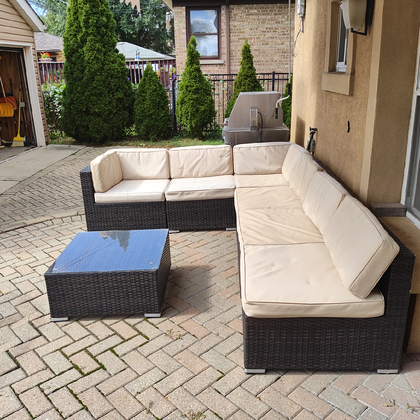 Outdoor Wicker Sectional Sofa Set - photo 2