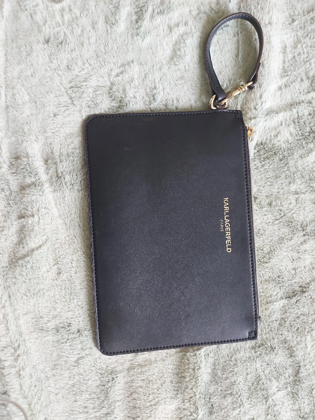 Karl Lagerfeld Paris Black Wristlet Pouch