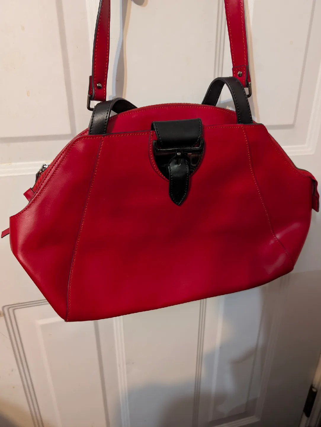 Nicoli Italian Leather Medium Handbag - 16" wide x 9 1/2" length image indicator(3)