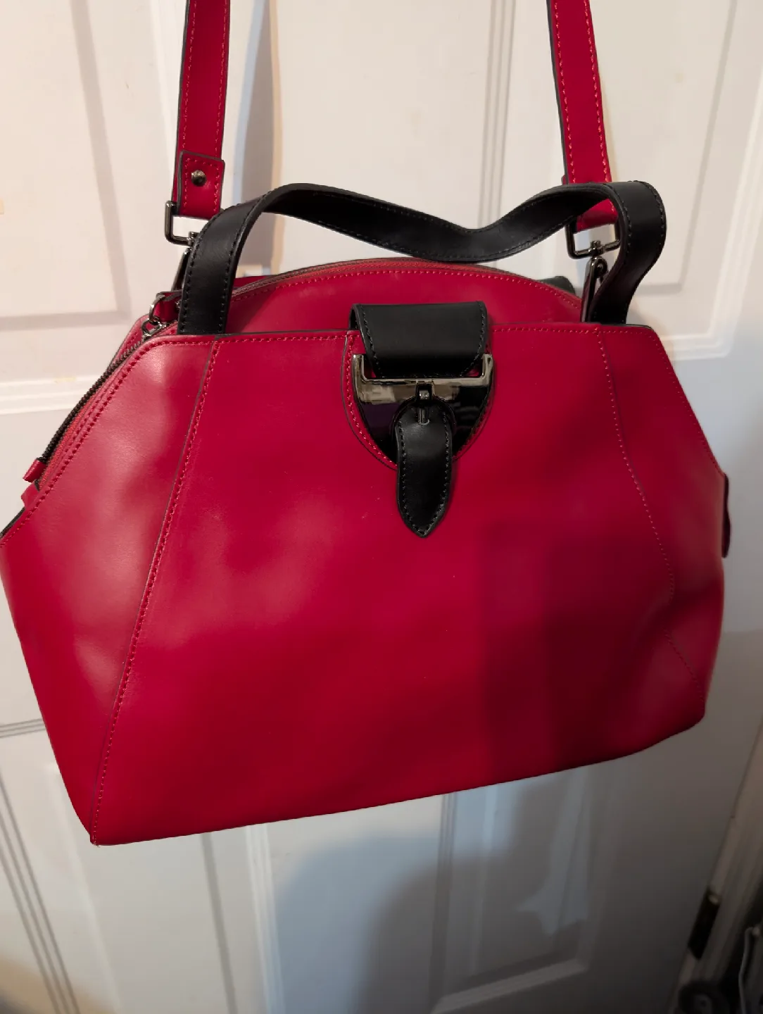 Nicoli Italian Leather Medium Handbag - 16" wide x 9 1/2" length image indicator(4)