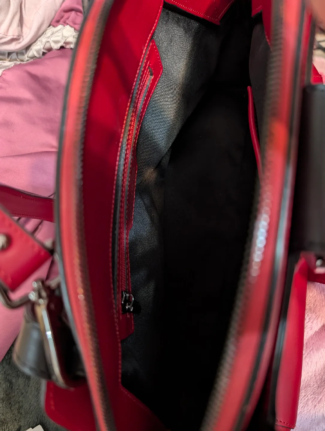 Nicoli Italian Leather Medium Handbag - 16" wide x 9 1/2" length image indicator(8)