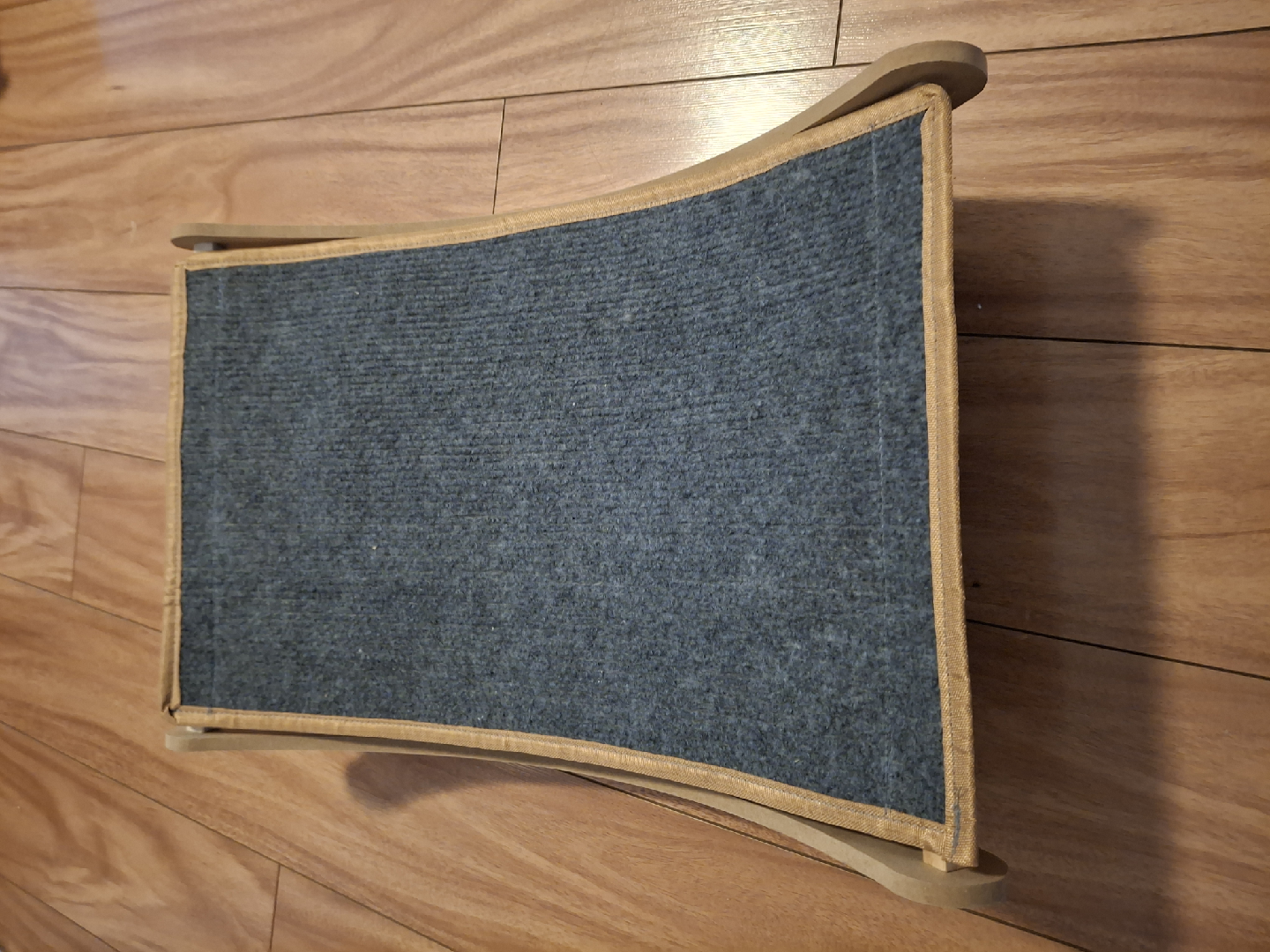 Cat Hammock Bed - Wood & Grey Fabric 🥕 - photo 4