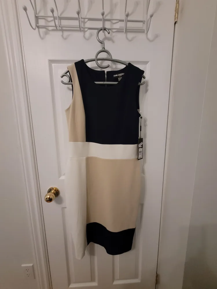 Karl Lagerfeld Colour Block Dress - Size 6 thumbnail