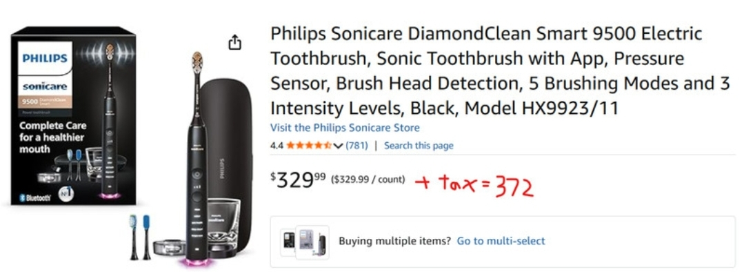 *NEW*Philips Sonicare DiamondClean Smart9500Electric Toothbrush🥕 - photo 3