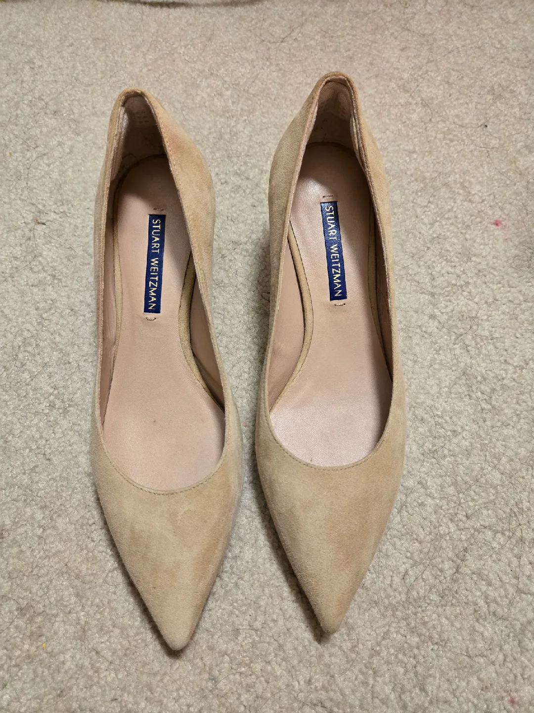 Stuart Weitzman Suede Kitten Heel Pumps image indicator(3)