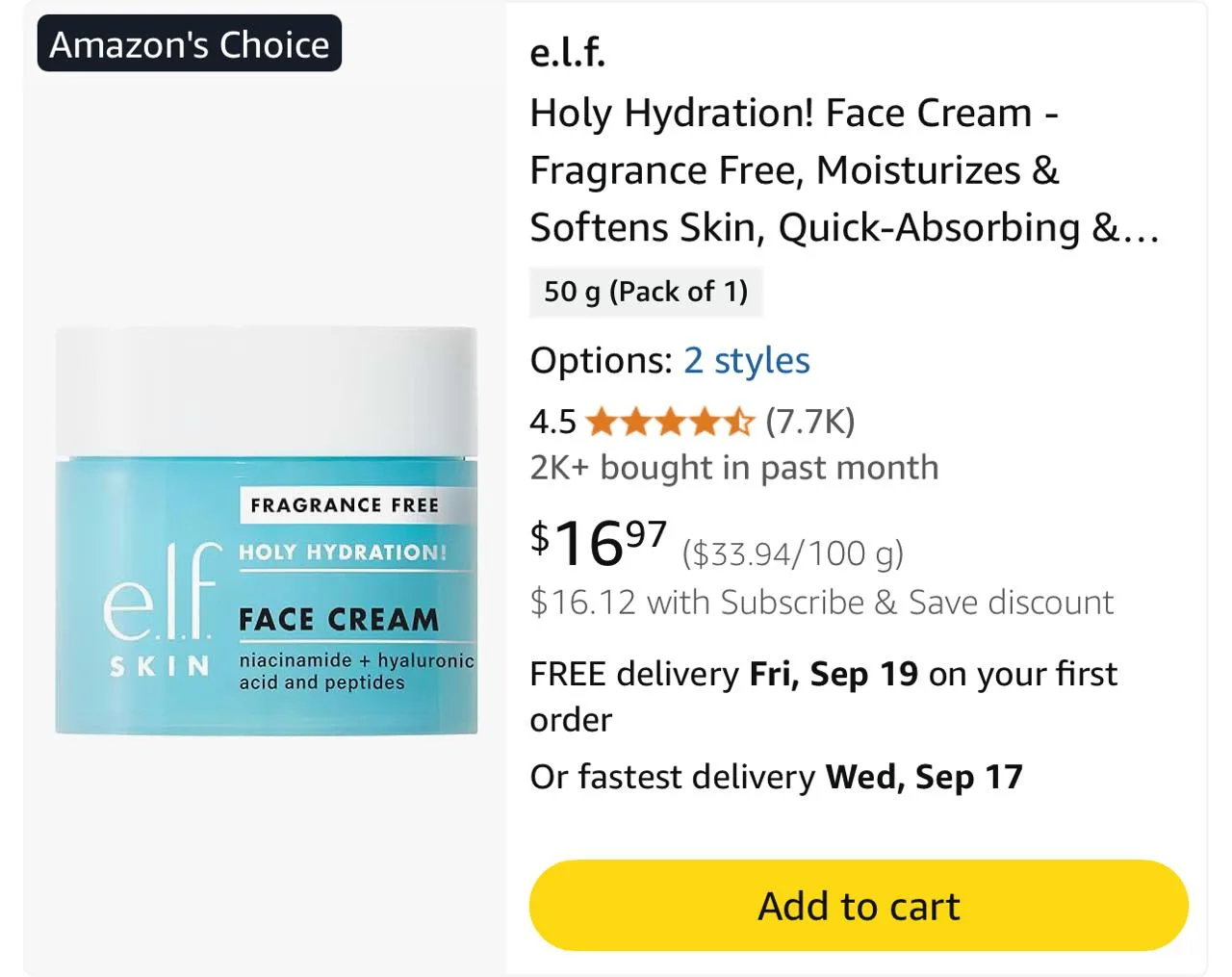 New e.l.f. Holy Hydration! Face Cream (50g) image indicator(3)