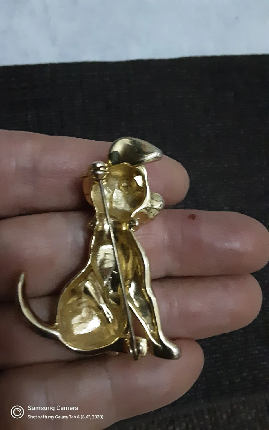 Dog Brooch - Gold Tone Dalmatian image indicator(2)