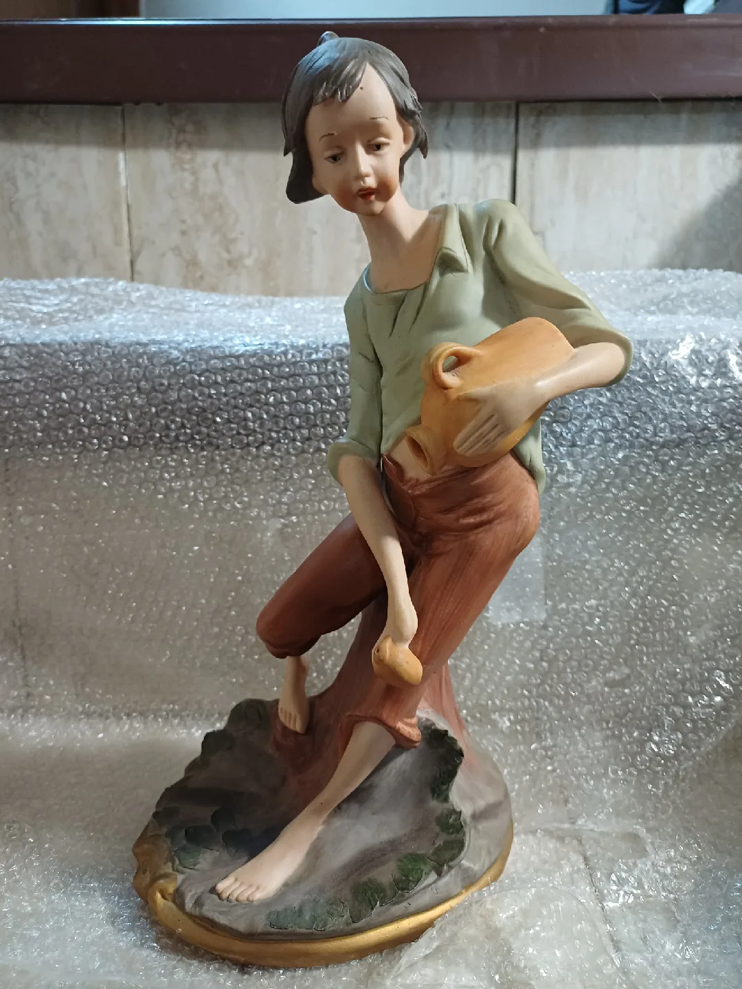 Vintage Capodimonte porcelain Figurine Boy Water Jug 🥕 image indicator(2)