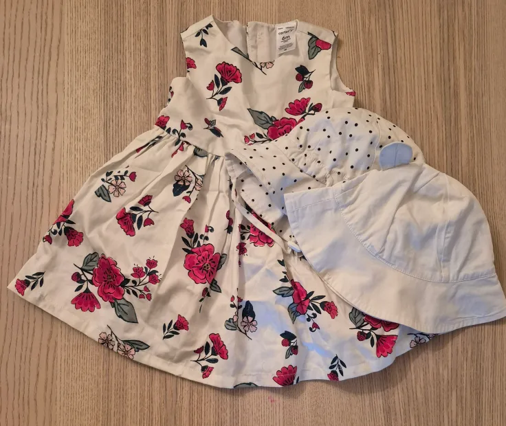 Baby Girl Dress & 2 Hats thumbnail