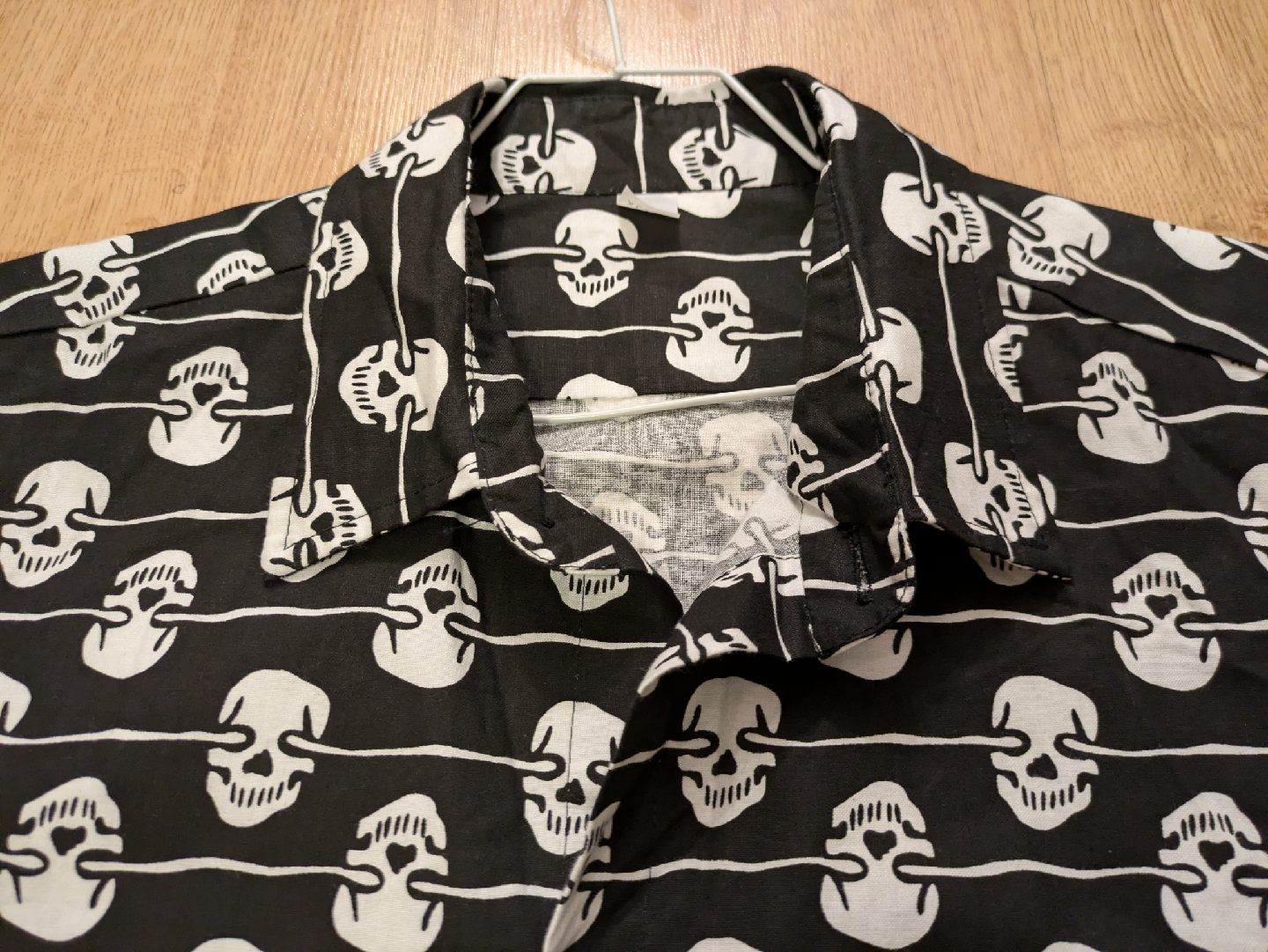 Skull Theme Button Down Shirt - photo 4