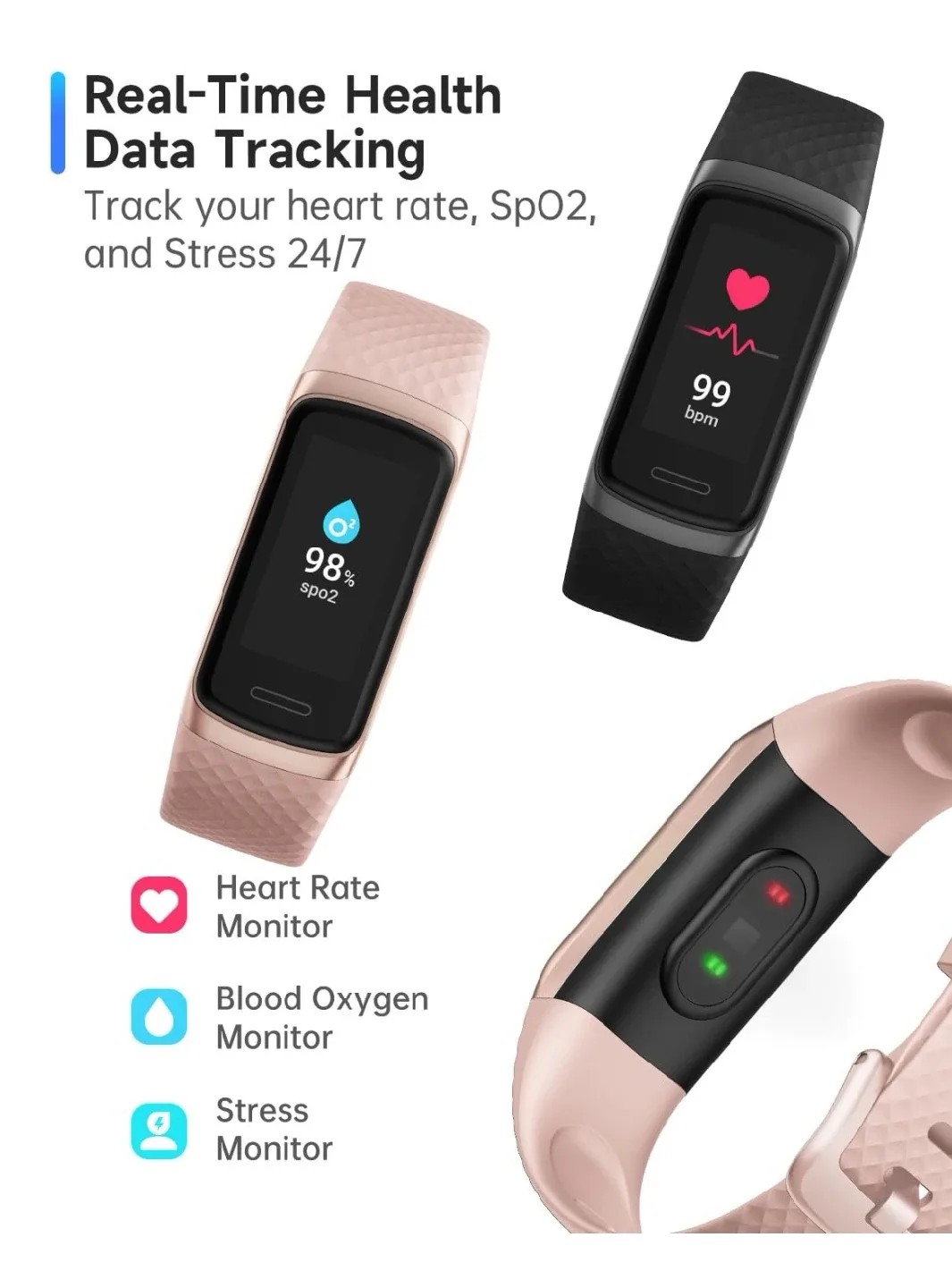 TOOBUR Fitness Tracker Watch - black image indicator(2)