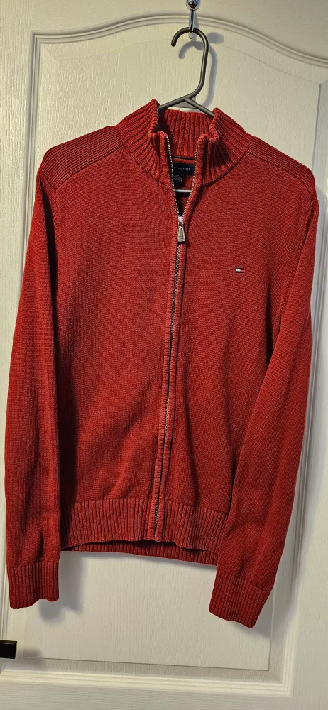 Tommy Hilfiger Burgundy Zip-Up  Cardigan thumbnail