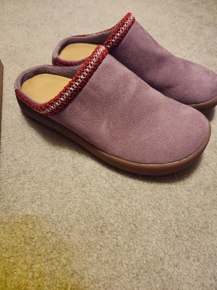 UBFEN Purple Suede Leather Slippers - Size 8 🥕 image indicator(6)