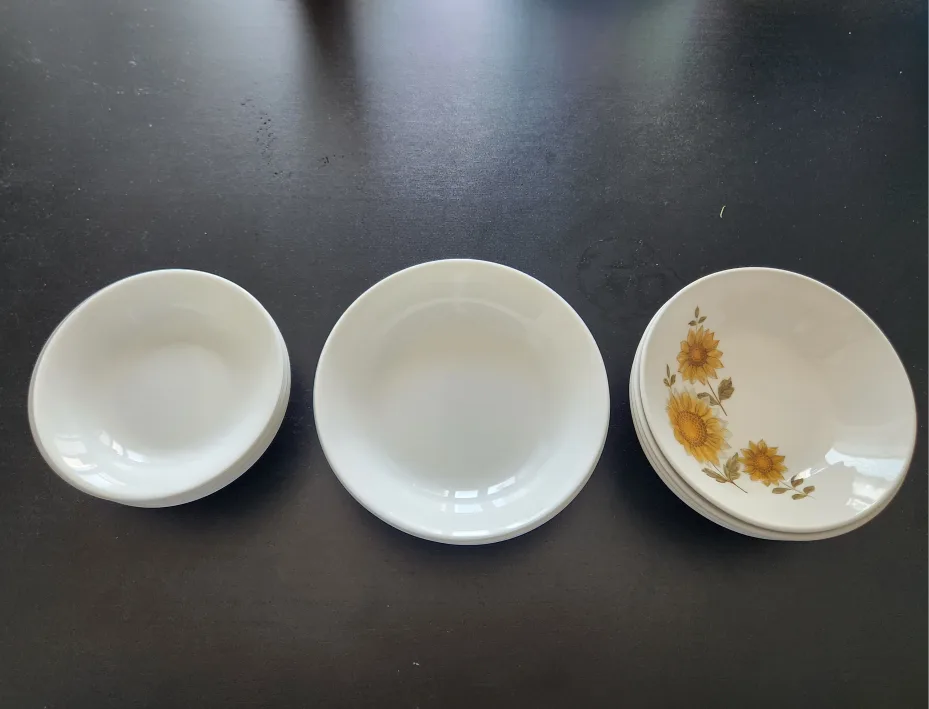 White Small Ceramic Bowls (Total 11) thumbnail