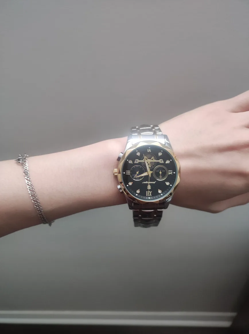 New POEDAGAR Men's Quartz Watch with Box image indicator(2)