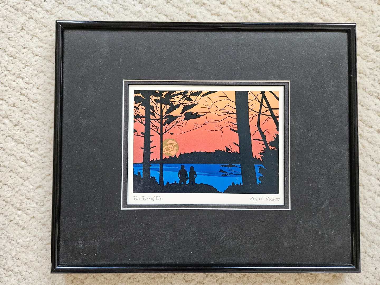 Roy H. Vickers "The Two of Us" Framed Art BC Indigenous Artist thumbnail
