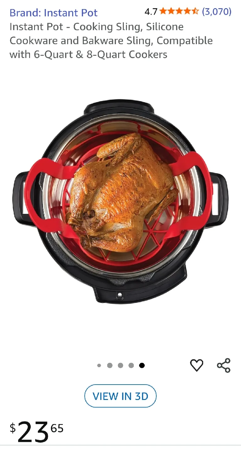 Instant Pot Silicone Bakeware Sling - Red image indicator(3)