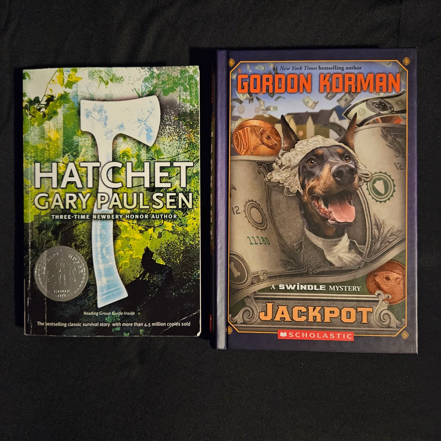 Hatchet & Jackpot Books by Gary Paulsen & Gordon Korman thumbnail
