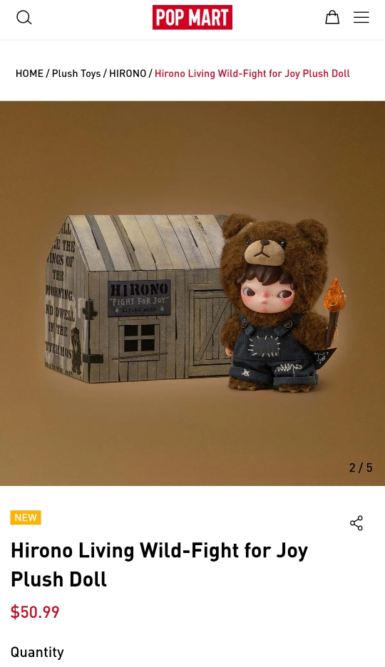 Hirono Living Wild-Fight for Joy Plush Doll - photo 4