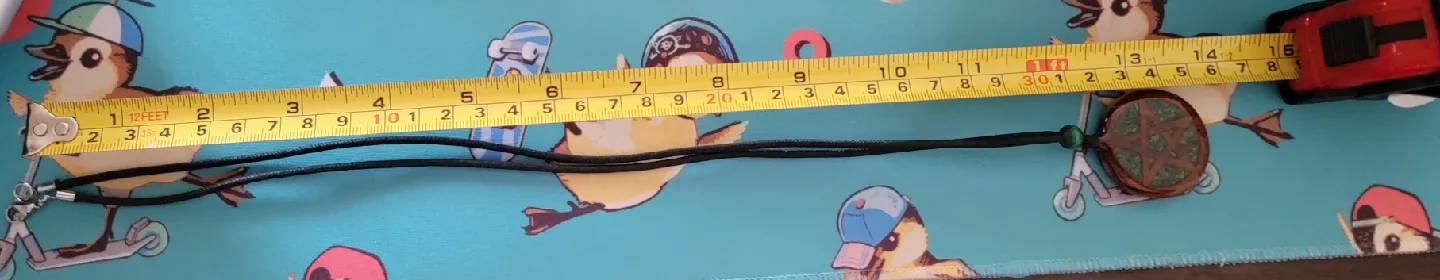 🥕 Wood & Malachite Pentagram Necklace image indicator(4)