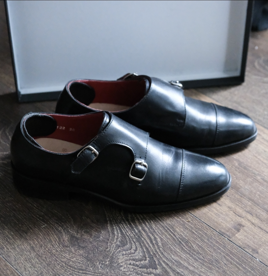 Leather Monk Strap Dress Shoes - photo 2