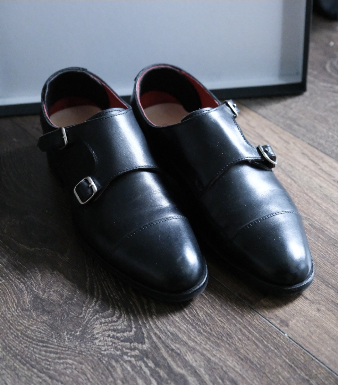 Leather Monk Strap Dress Shoes - photo 4