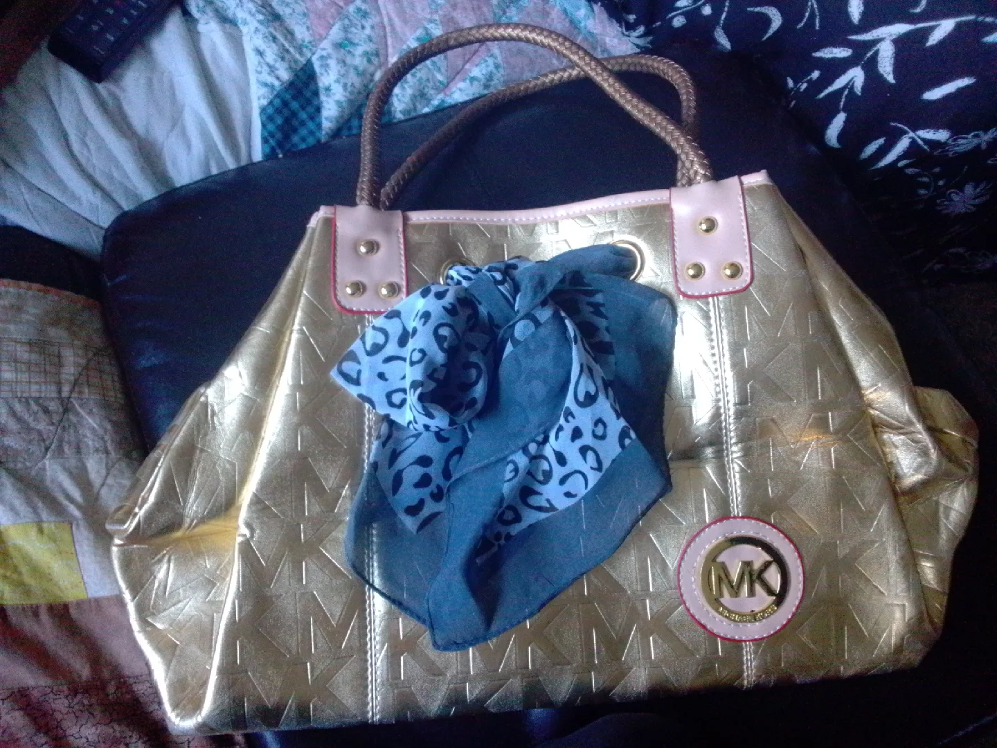Michael Kors Gold Tote Bag thumbnail