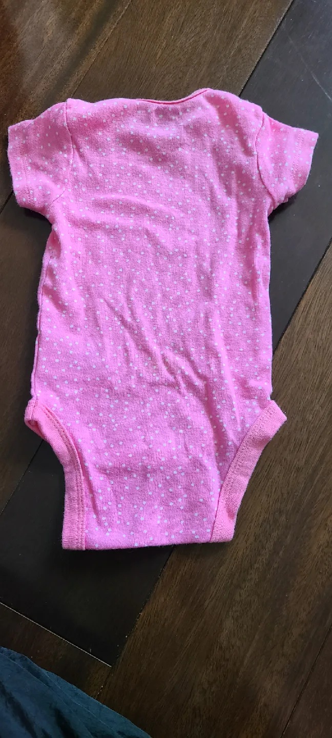 Onesies Brand Pink Polka Dot Bodysuit (0-3 Months) image indicator(2)