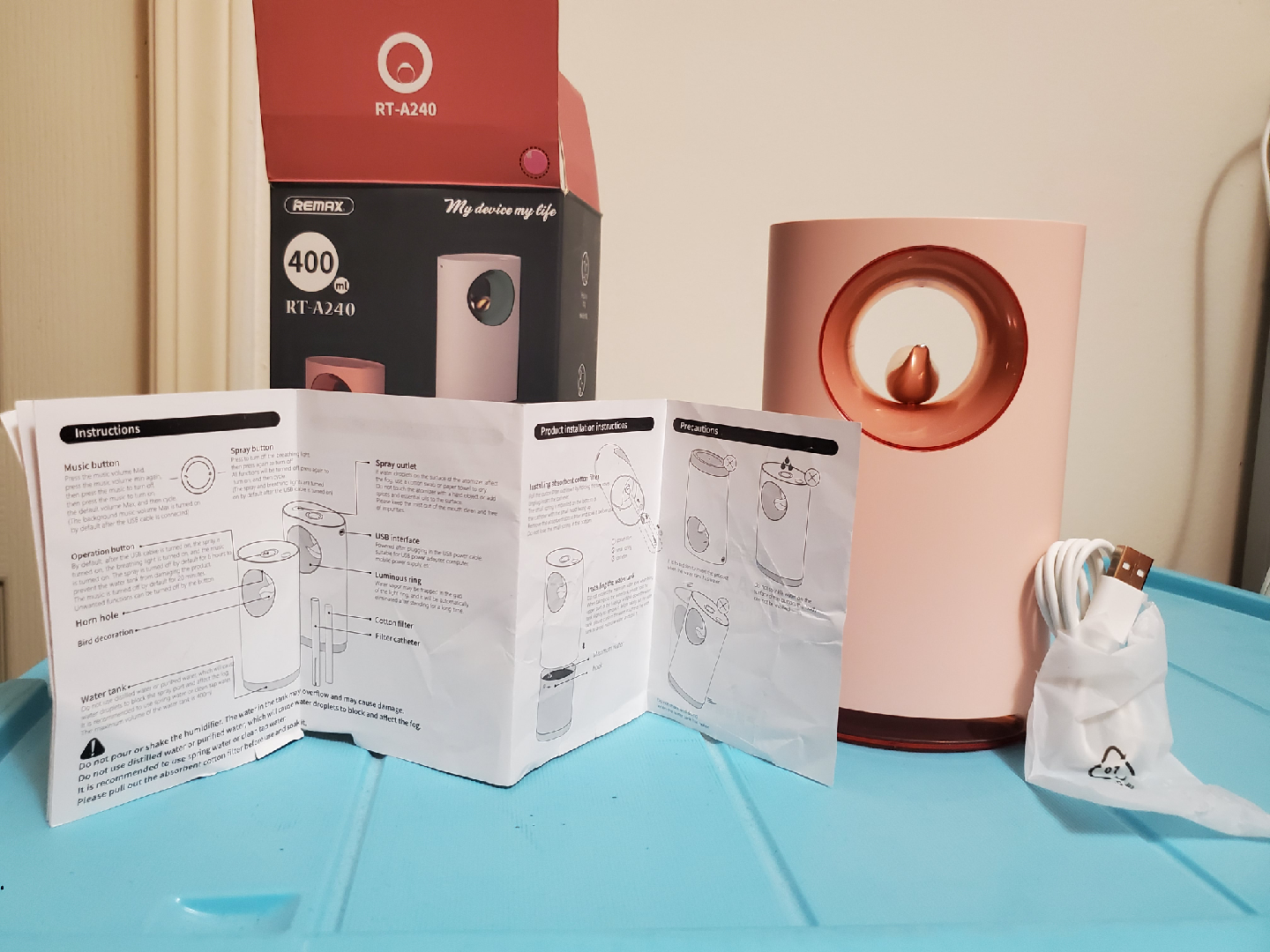Remax RT-A240 Music Humidifier - Like New! - photo 5